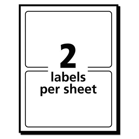 Avery Dennison Label, 4"X2", White, PK100 05444